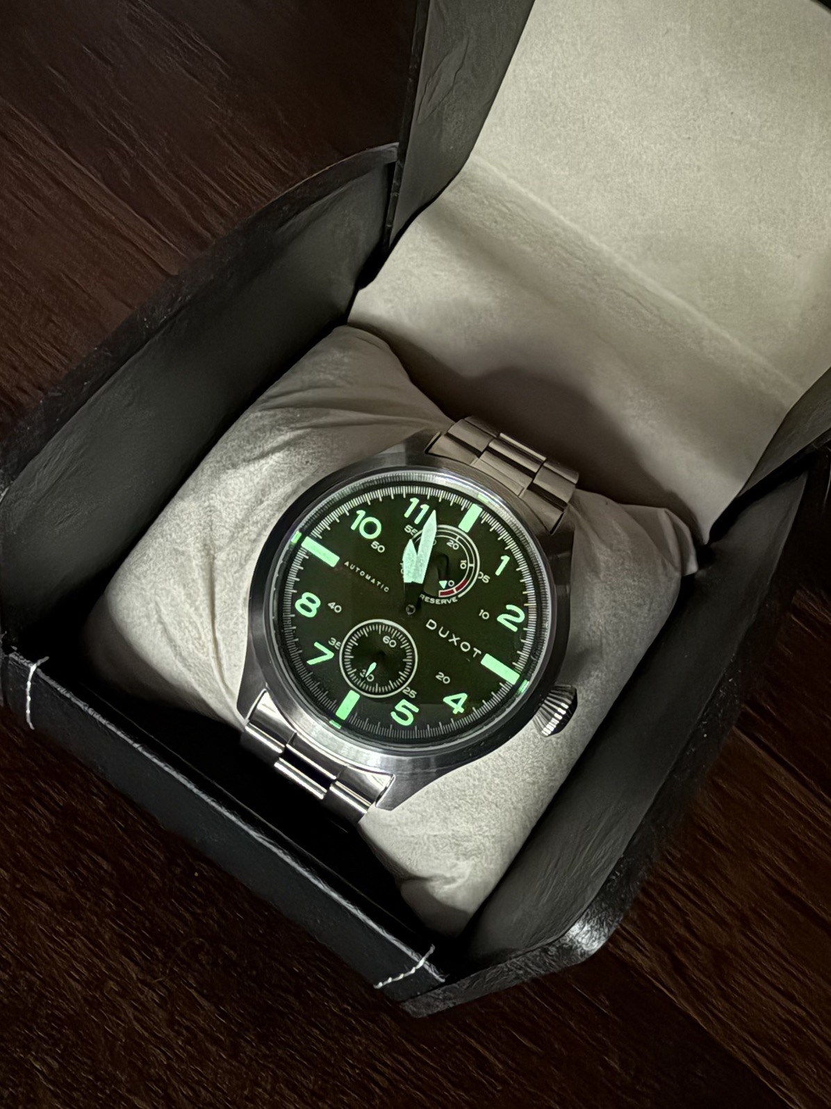 Duxot Men’s DX-2020-44 Altius 46mm Green Dial Leather Automatic Watch