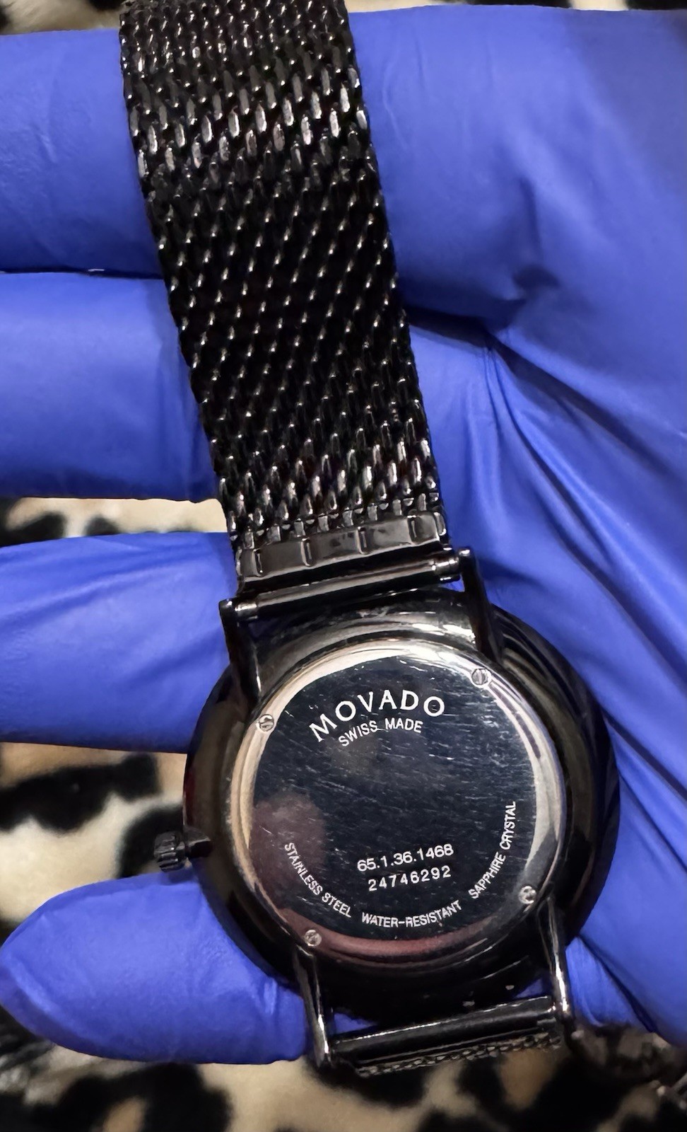 Movado Ultra Thin Men’s Watch with Extra Leather Band and Box