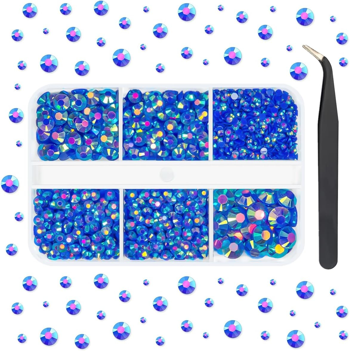Teal Blue Resin Crystal Rhinestones for Bedazzling Crafting 2Mm 3Mm 4Mm 5Mm 6Mm