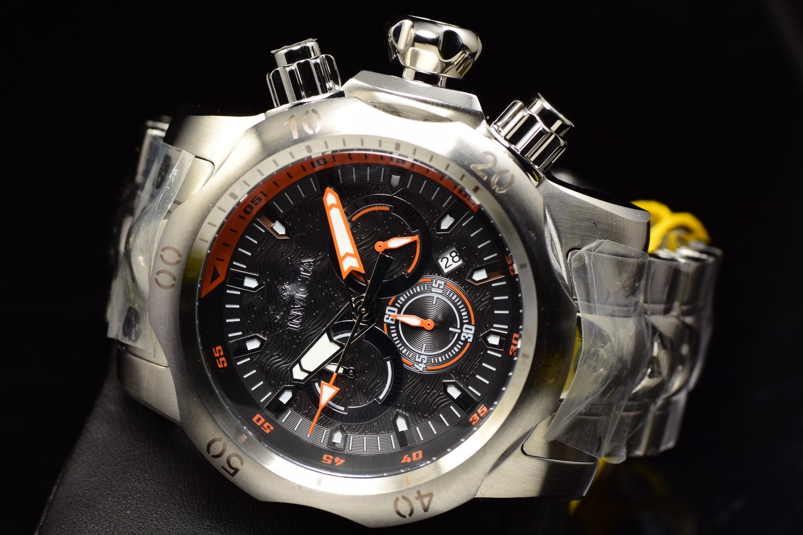 Invicta S1 Rally Khaki & Gunmetal Dial Swiss Steel Mesh Strap Mens Chrono Watch