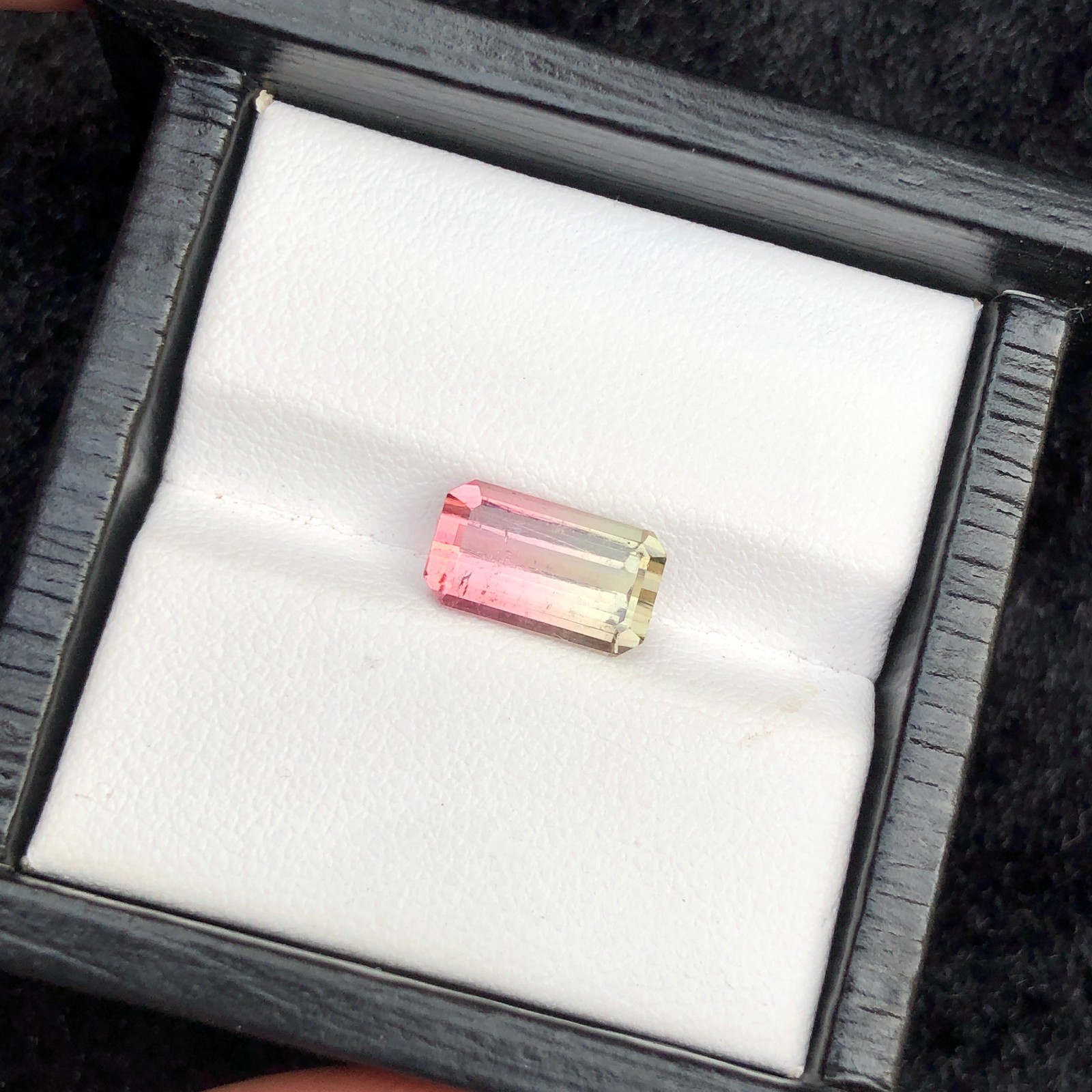 2.80 Ct Natural Watermelon Tourmaline Emerald Cut Loose Gemstone