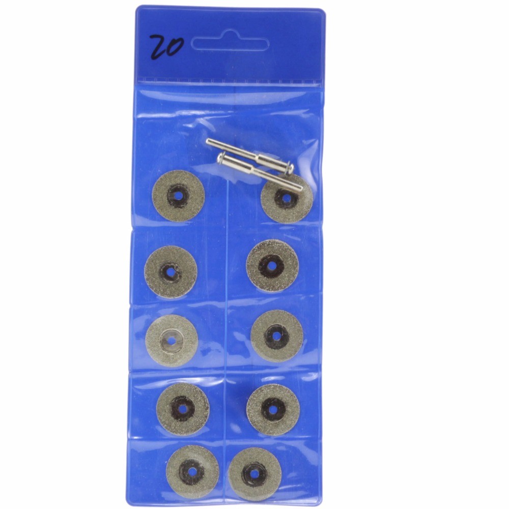 10Pcs 16-60mm Diamond Coated Mini Cutting Disc Wheels for Hobby Drills