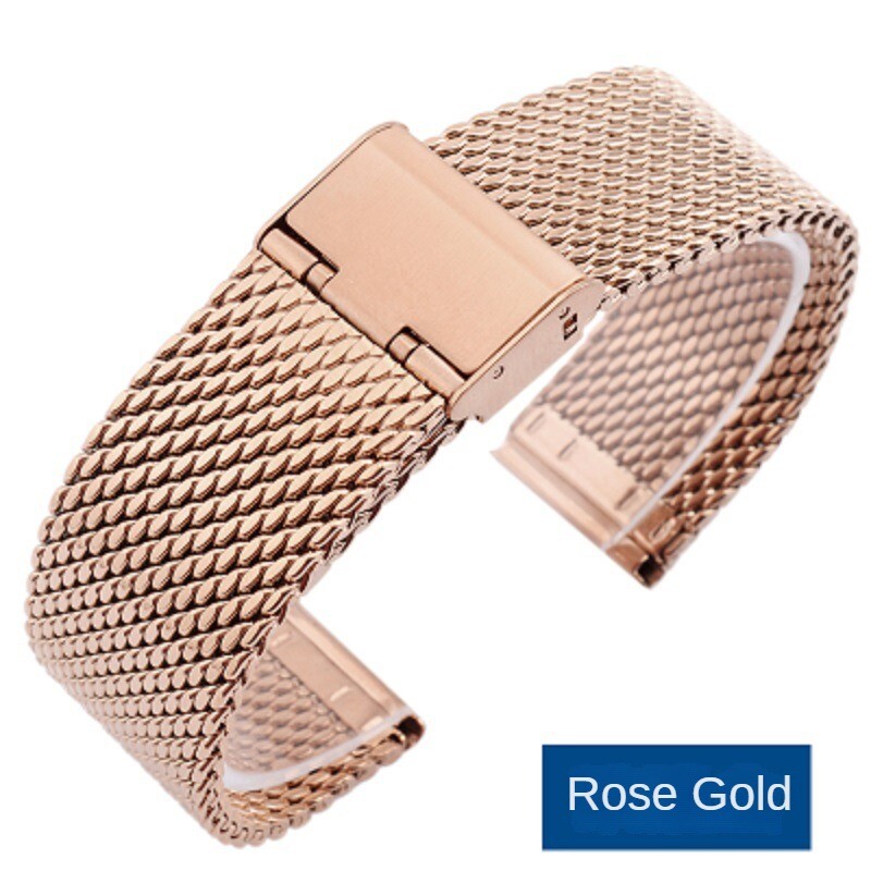 1.0 Wire Thicked mesh strap Milanese Braided Quick Release Watch Band 18 -24 mm