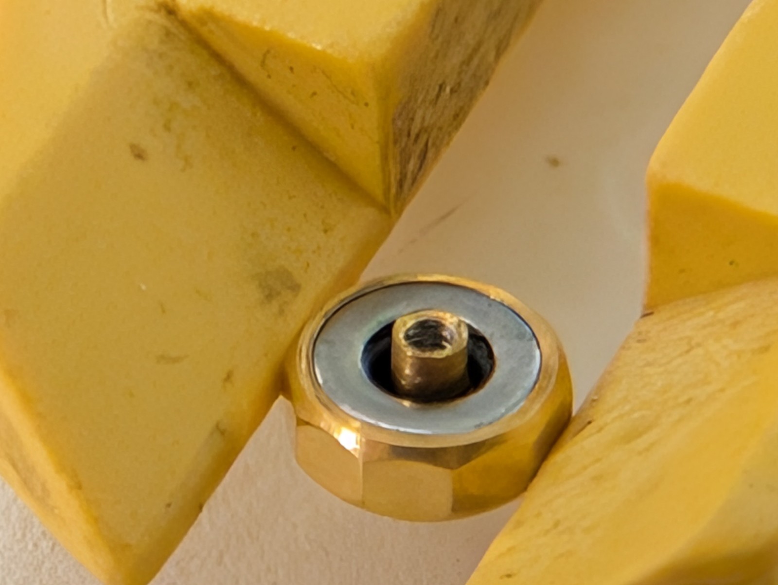 Swiss Made CROWN yellow for Omega 4.5mm x 2.0 Tap 10 NEW, ten sided
