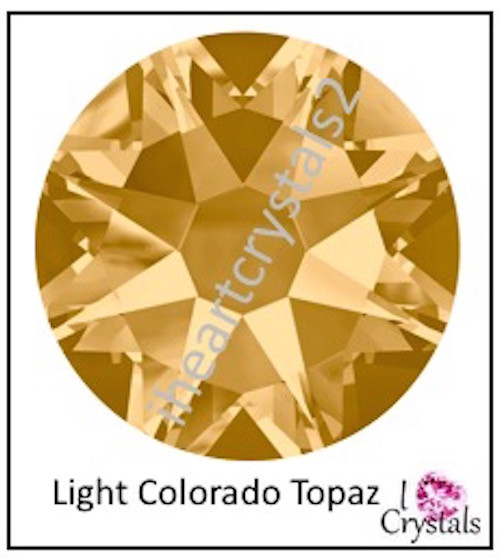 LIGHT COLORADO HOTFIX IHC Austrian Flatback Crystals 6ss 8ss 10ss 12ss 16ss 20ss