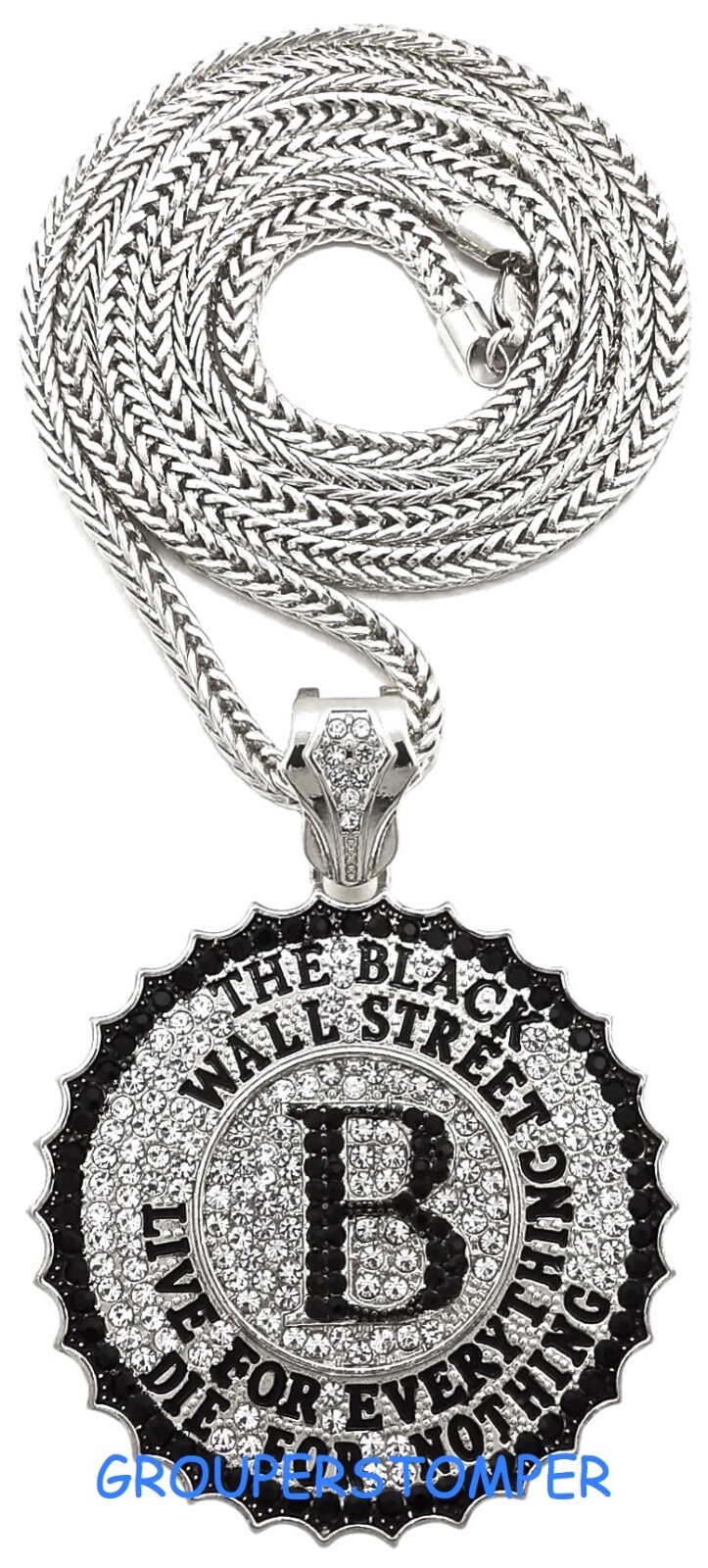 The Black Wall Street New Pendant with Franco Or Cuban Necklace