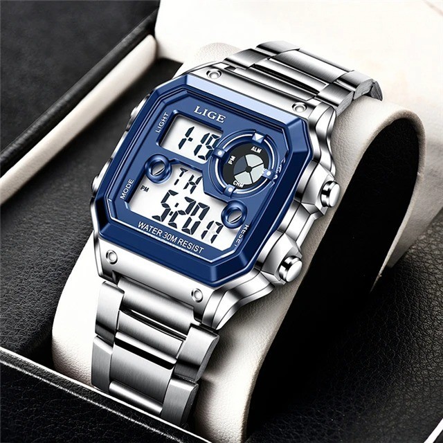 LIGE 2023 NEW Luxury Brand Men Watch Military Digital Watches Sport Wristwatch M