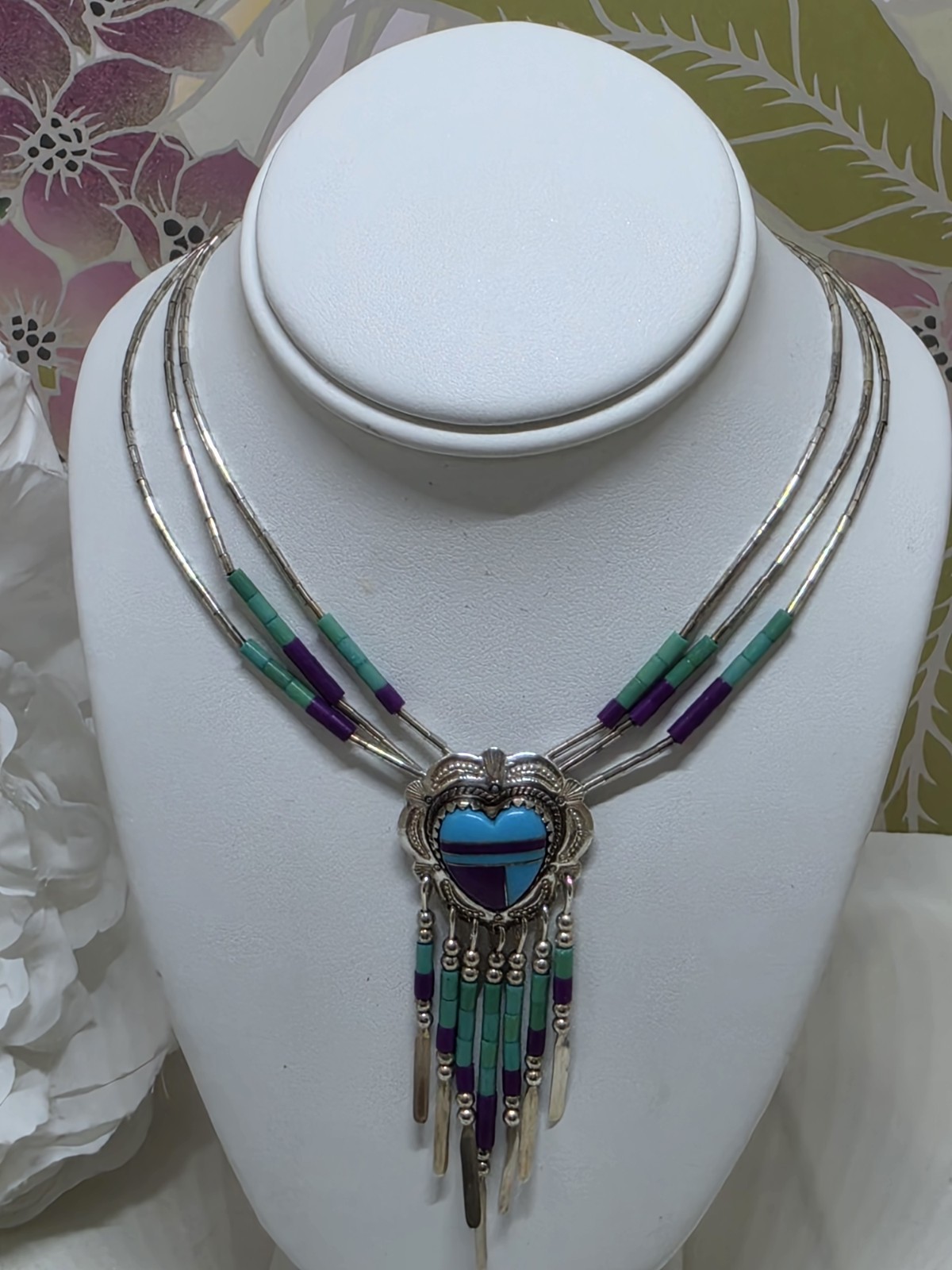 Carolyn Pollack S.W. Liquid Sterling Silver Turquoise And Sugilite Set