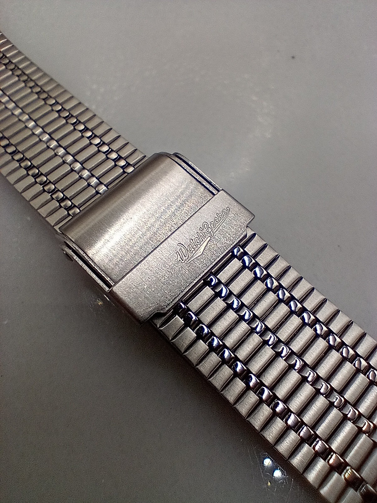 New Watchgecko 22mm Retro Mesh Stainless Watch Strap Bracelet Brushed 6B126