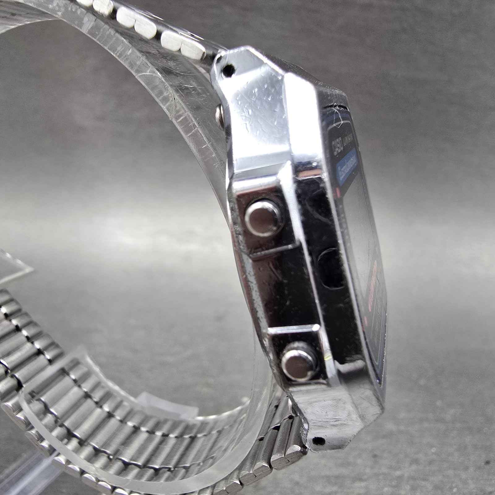 Casio A168 Illuminator Watch Men 36mm Digital Silver Tone Alarm Chrono New BattQ