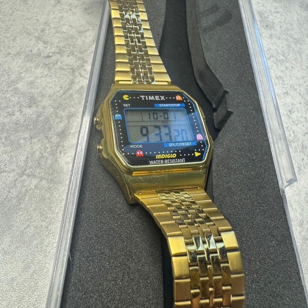 TIMEX T80 x PAC-MAN 40th Anniversary Limited Edition Digital Watch Gold used