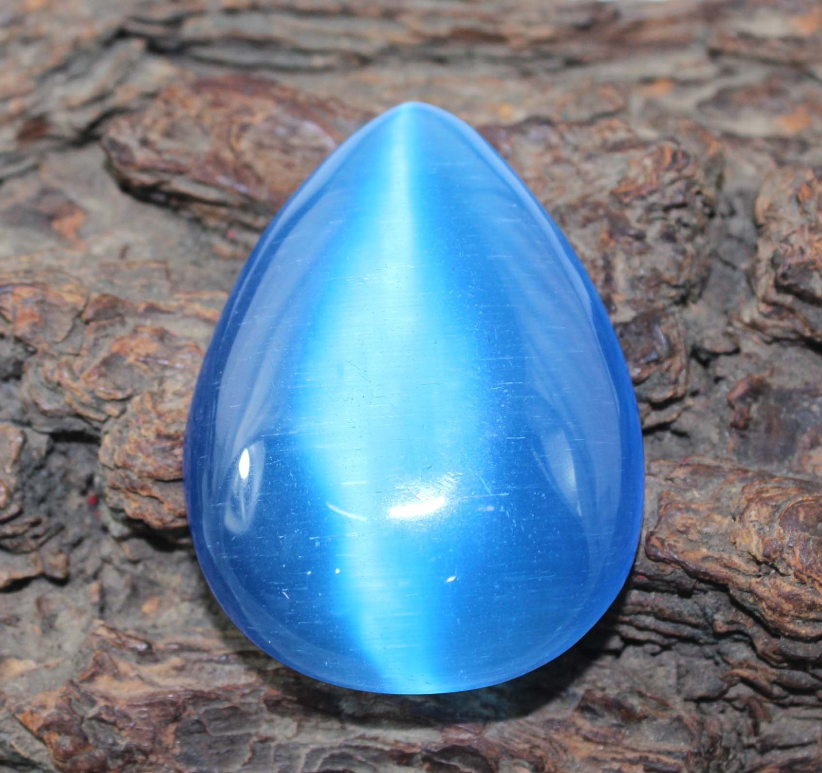 Certified 170.25 Ct Natural Blue Cat’s Eye Pear Gems T37327 Father’s Day Offer