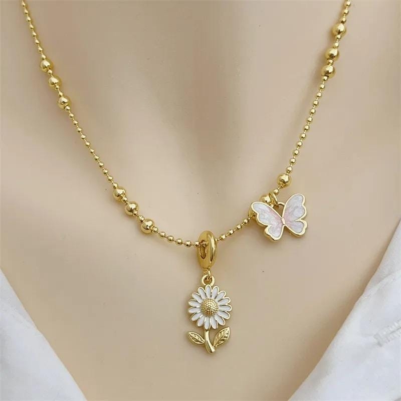Heart Shape Pendant Necklace For Women, Waterproof Non Tarnish Copper With 18K G