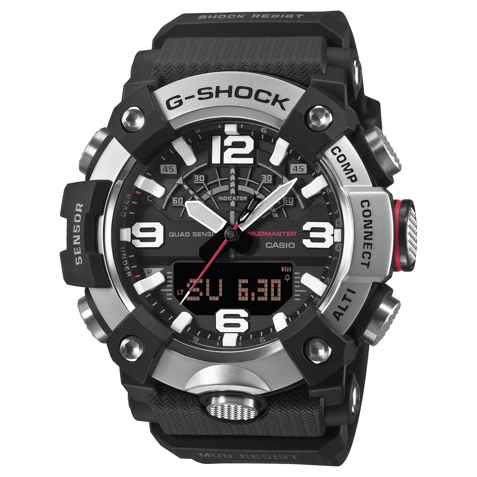 G-SHOCK Master of G Mudmaster Analog-Digital Watch, Black, Smartphone Link, GG-B