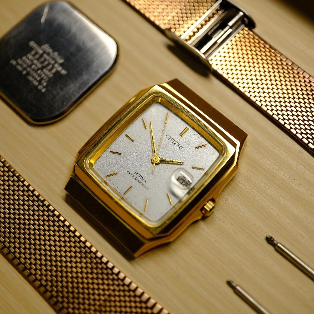 CITIZEN FORMA Gold Quartz Mesh Watch