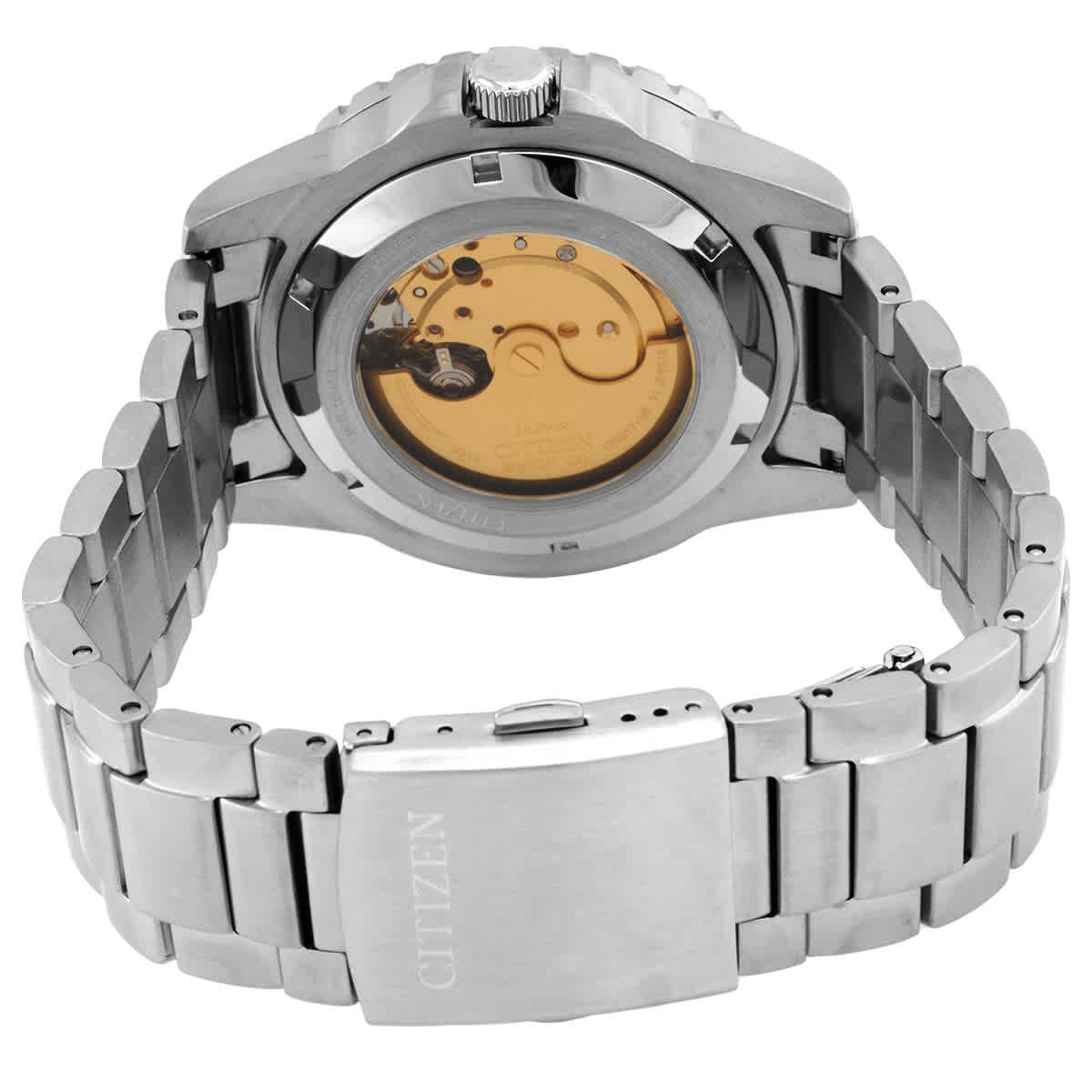 Citizen NJ0170-83Z Automatic Men’s Watch Orange Dial Stainless Steel Bracelet