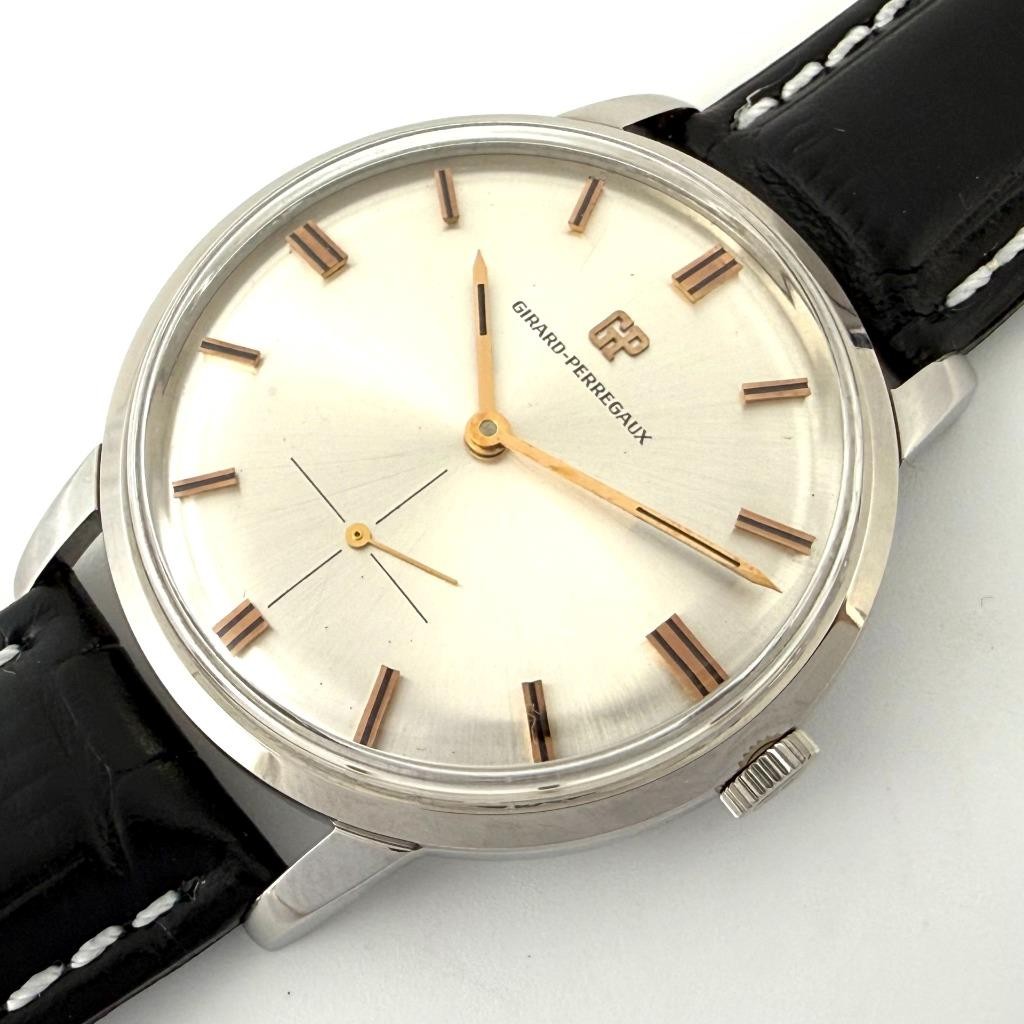 NO TARIFFS! MINT VINTAGE GIRARD PERREGAUX ORIGINAL DIAL MANUAL WIND JUMBO GENTS