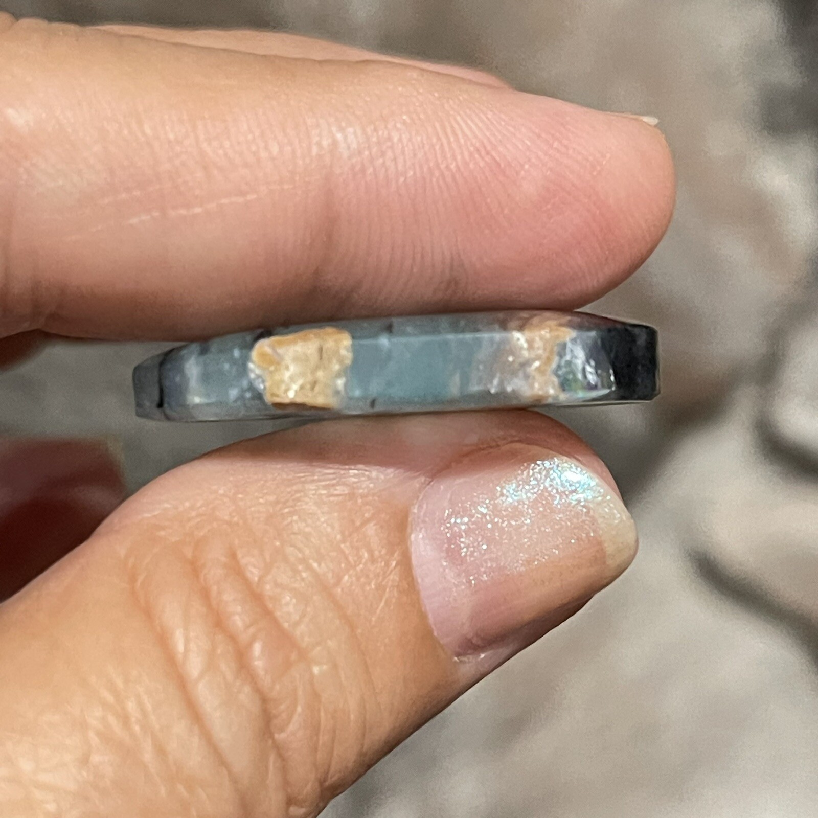 22ct 30.5x19x5.6mm Fine Picture Like Blue Peruvian Opal Smooth Cabochon Gem