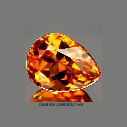 MADEIRA CITRINE 7X5 MM PEAR CUT FROM BRAZIL