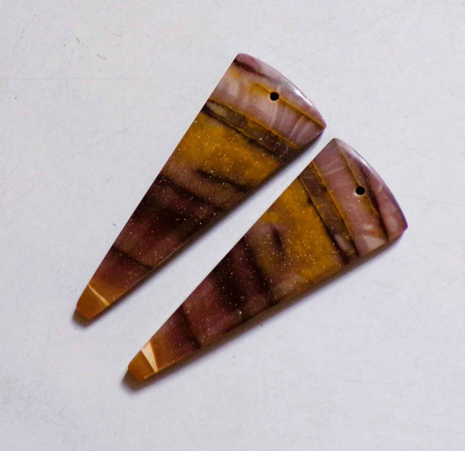 43.50 Cts Natural Mookaite Drilled Cabochon Match Pair Gemstone 47X17.5MM 26
