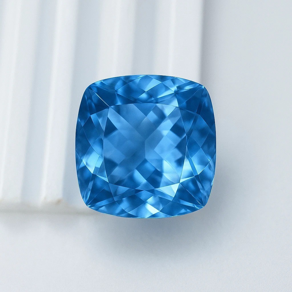 Natural Blue Sapphire 40.55 CT Cushion Cut GIE Certified Flawless Loose Gemstone
