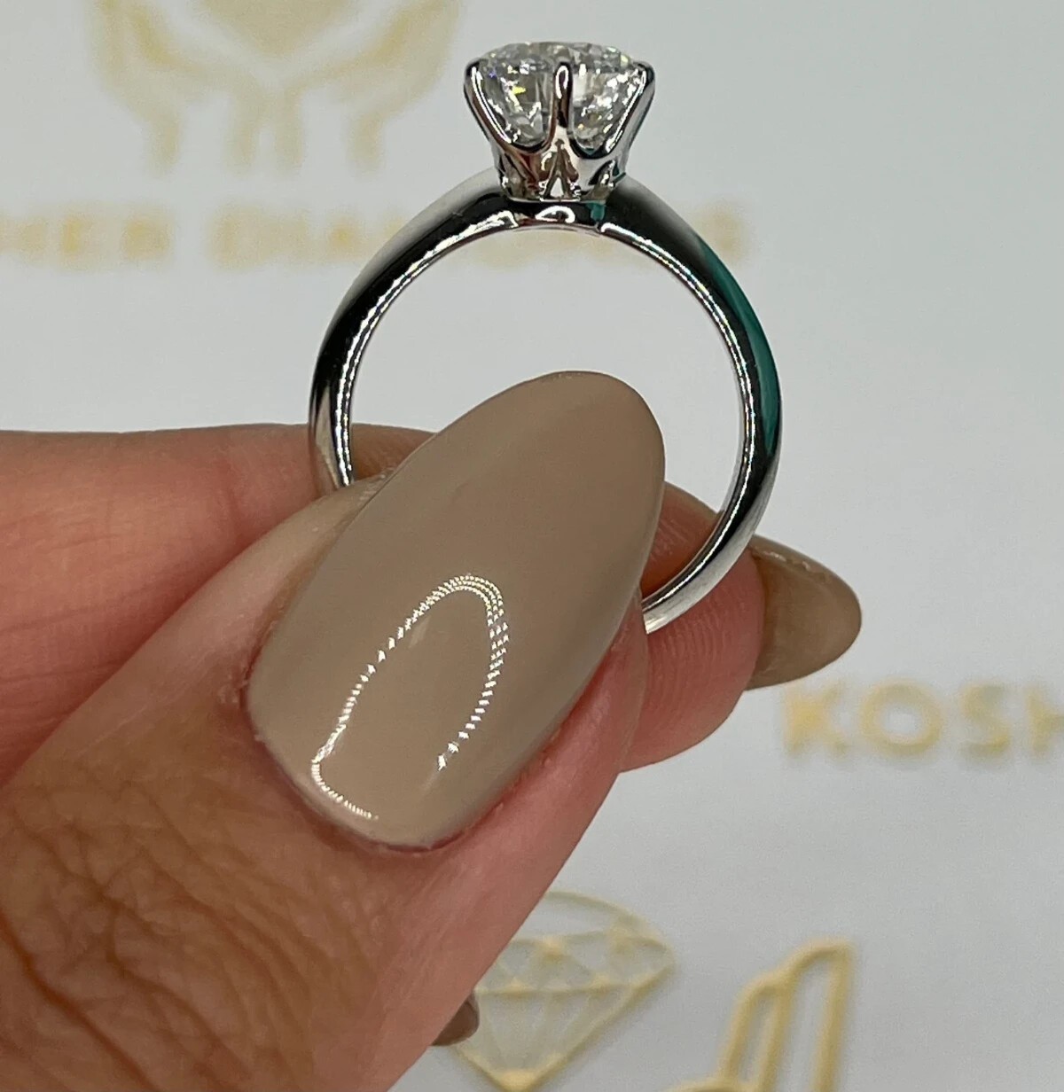 Solitaire Promise Ring 2.50Ct Round Cut Simulated Diamond 14k White Gold Plated