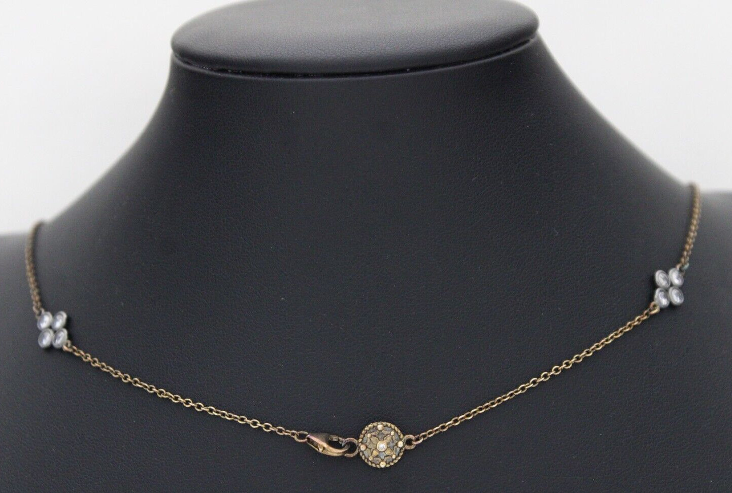 Frieda Rothman Sterling Silver Signature Four Point Station Necklace 8.8 Grams