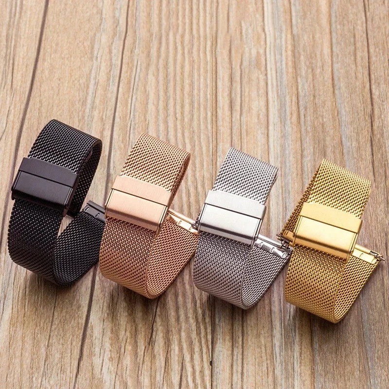 Premium Stainless Steel Milanese Mesh Watch Band Strap 12/14/16/18/20/22/24mm