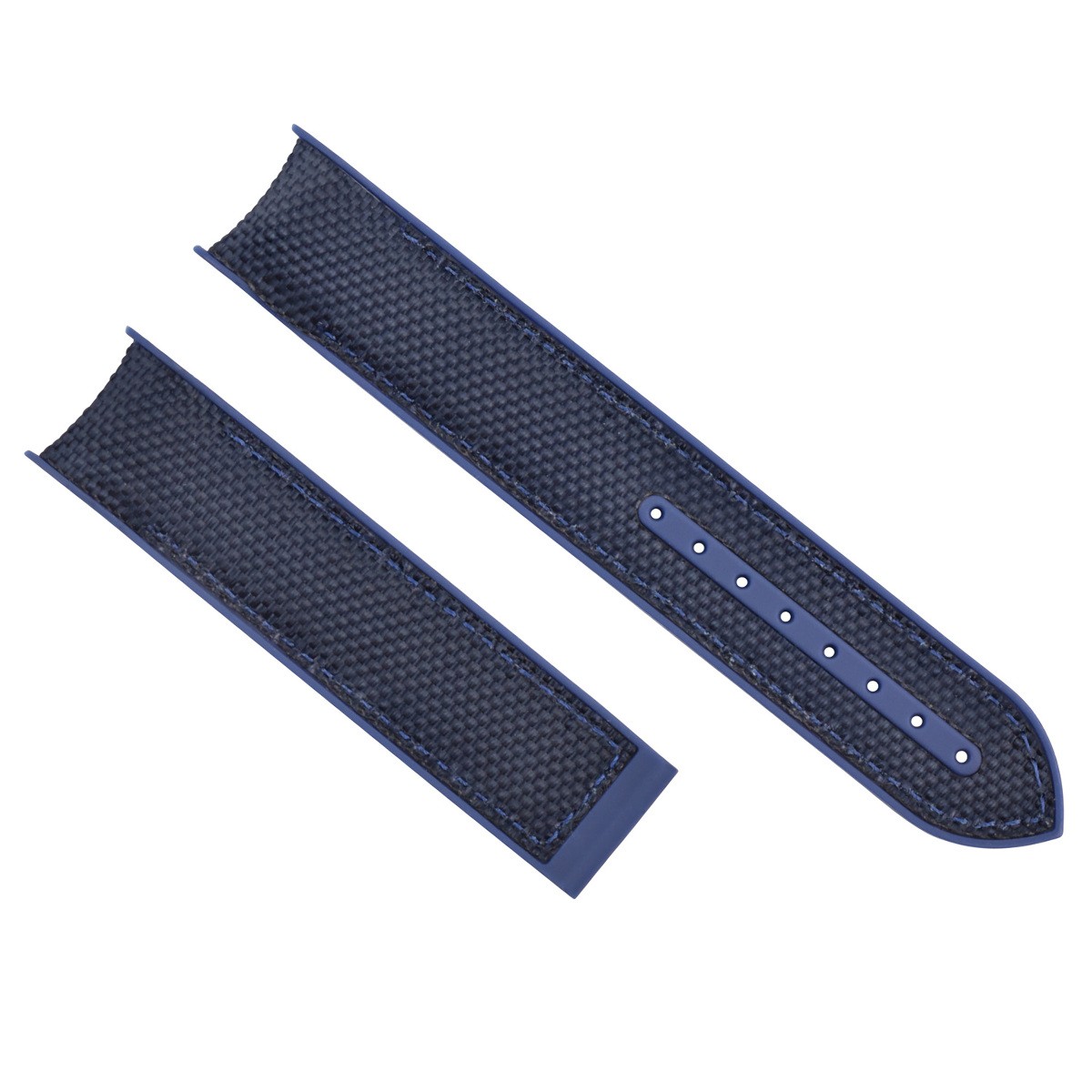 22mm Blue Nylon Rubber Replacement Watch Strap For Omega Planet Ocean