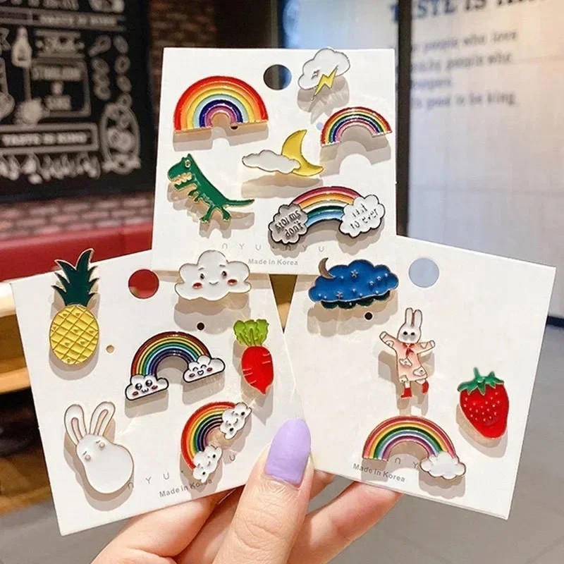 300pcs Random Brooch Pins Enamel Lapel Badge Collar Corsage Jewelry Fashion EDC