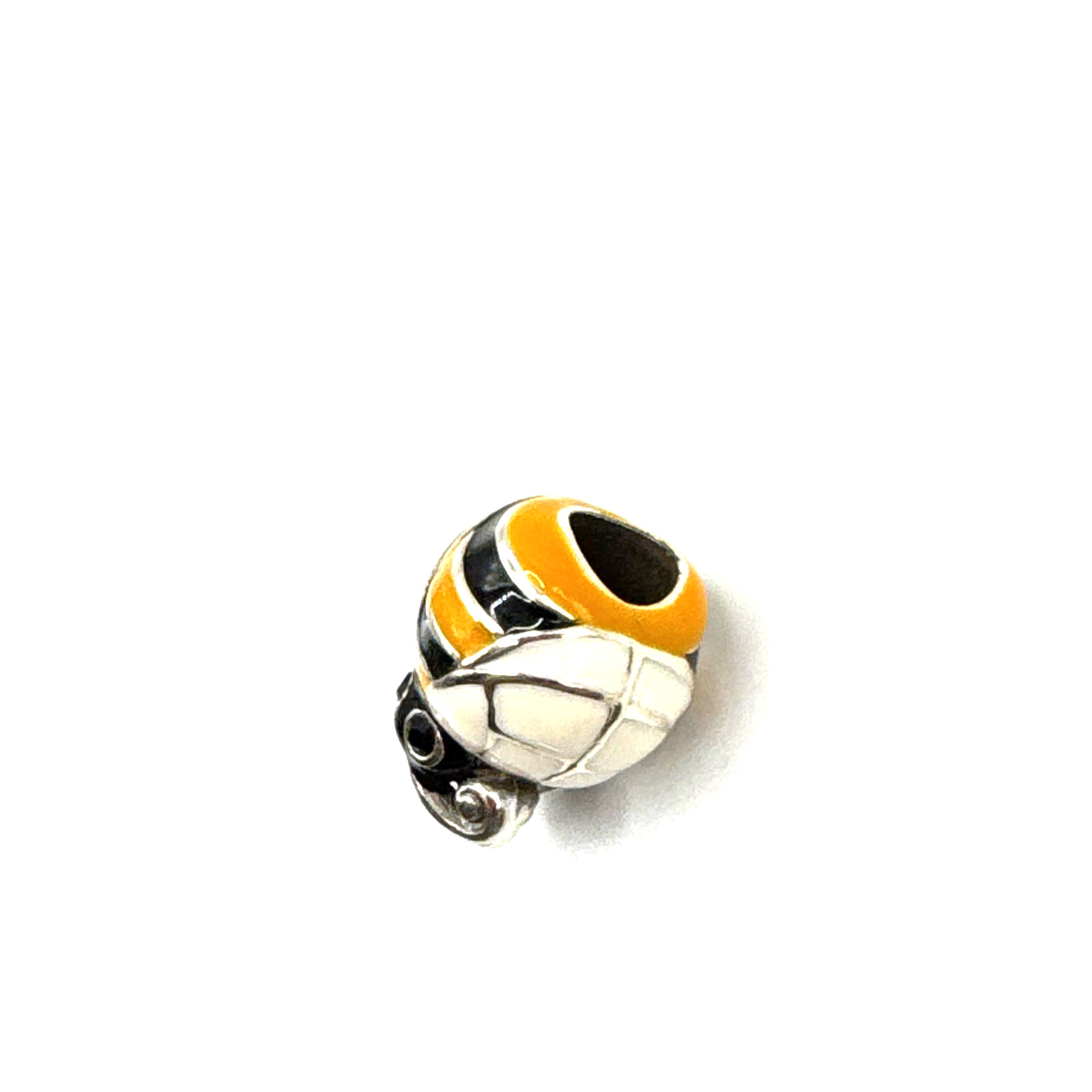 Brighton Bumble Bee Black Yellow Garden Bug Crystals Silver Spacer Bead
