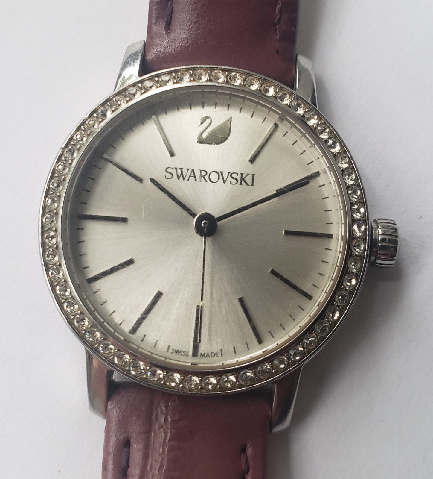 Swarovski Crystal 28mm Stainless Steel Watch Crystals Bezel 5295323 Works!