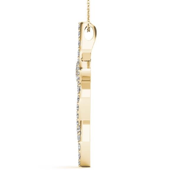 VS F 0.50-1.00 Ct Round Lab Grown Diamond 14K White Gold Religious Cross Pendant
