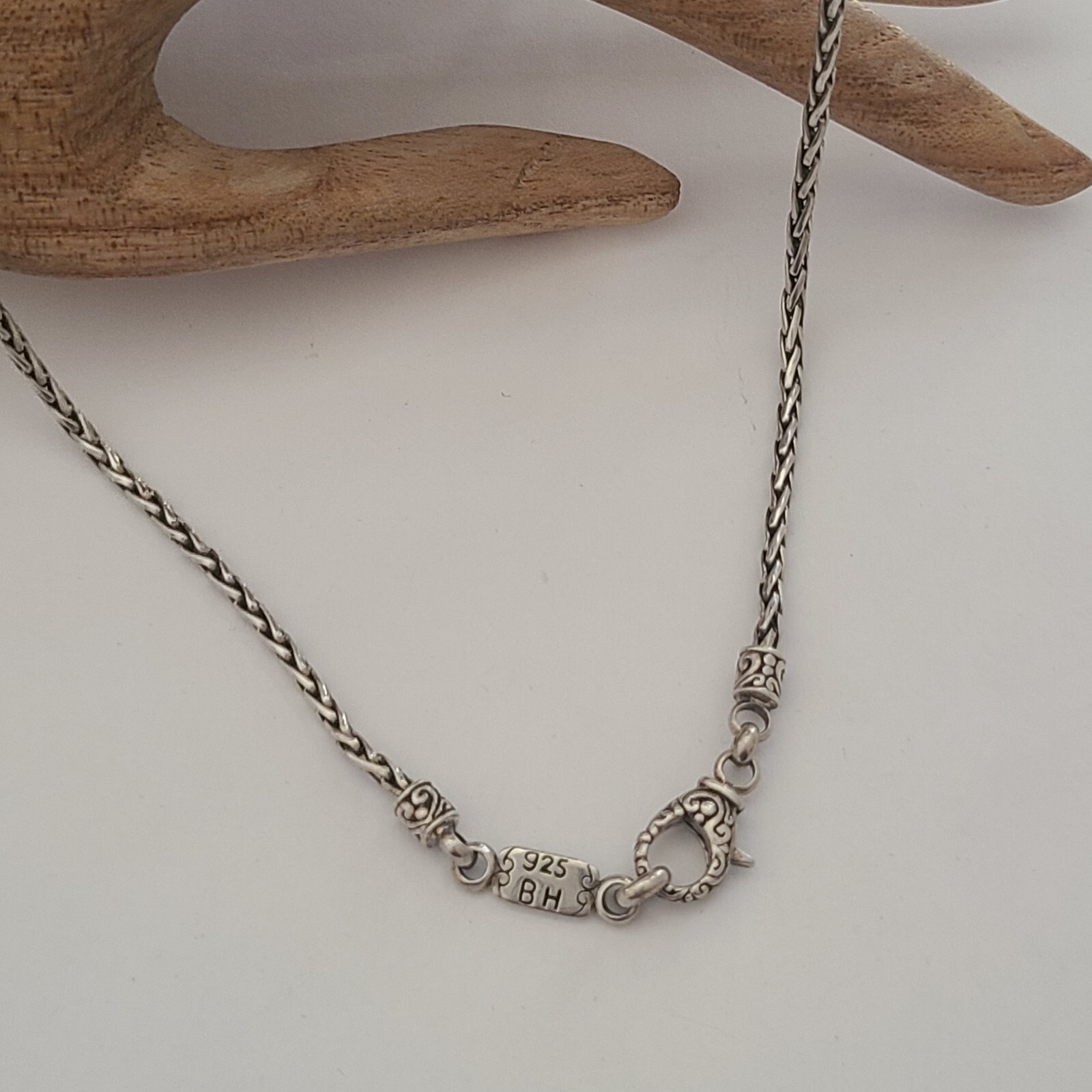 VINTAGE EFFY BH STERLING SILVER UNIQUE WEAVE 18IN NECKLACE 925 HIGH END