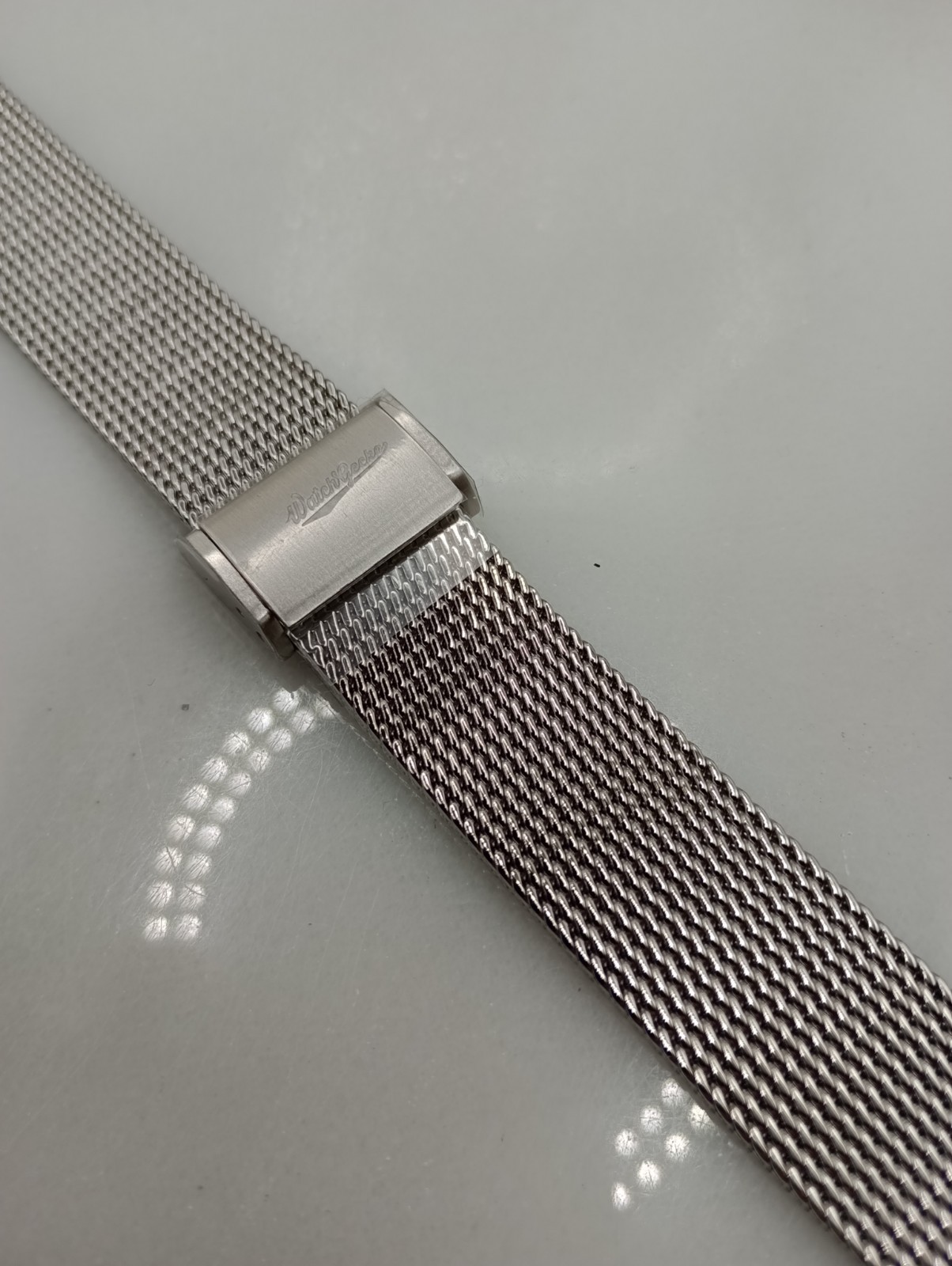 New 18mm Watchgecko Oblique Milanese Mesh Stainless Watch Strap Bracelet 6B356