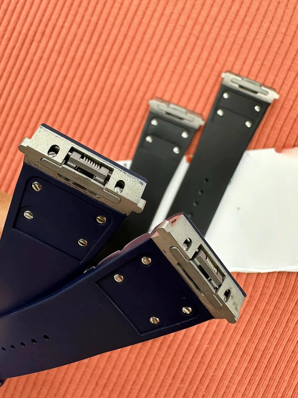 21 mm FKM Fluoro Rubber Strap Fits Cartier New Santos Quick Release