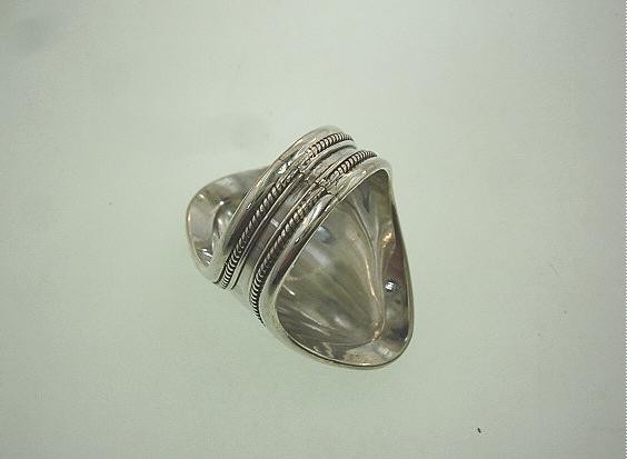 Genuine Hand Crafted Nepal Himalayan Tibetan Domed Sterling Silver Filagree Ring