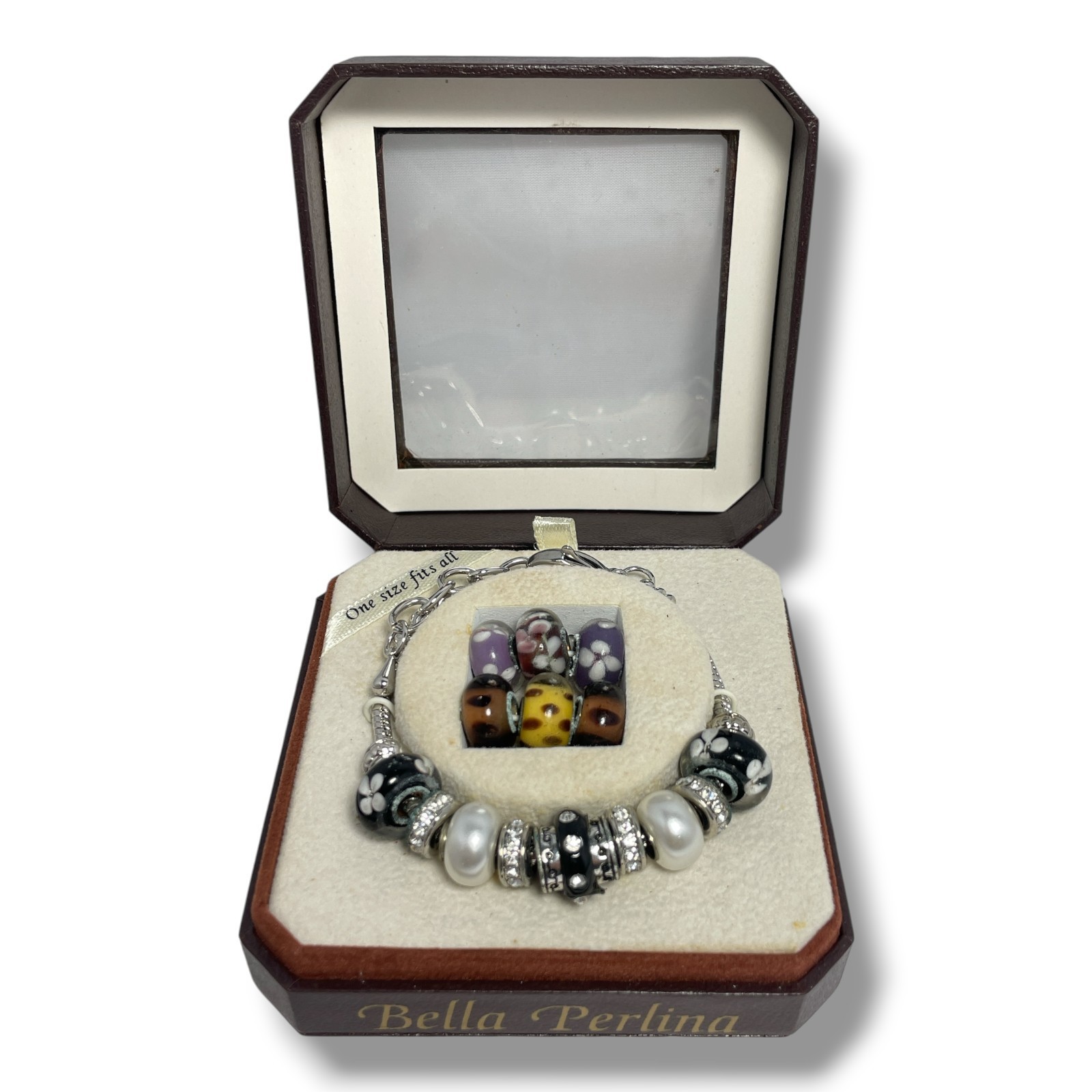 Bella Perlina Bracelet Set Flowers -New In Box