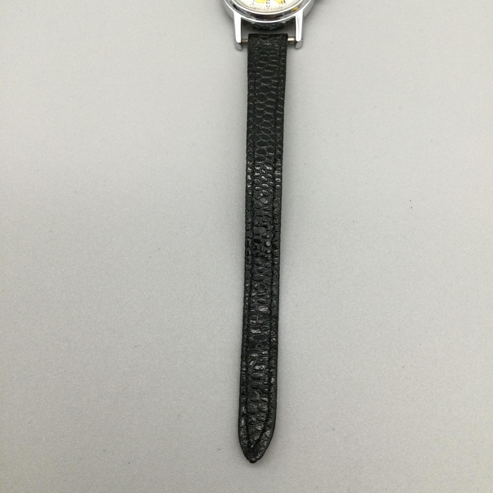 Vintage Ingersoll Disney Boys Watch 24mm Mickey Mouse Manual Wind Black Strap