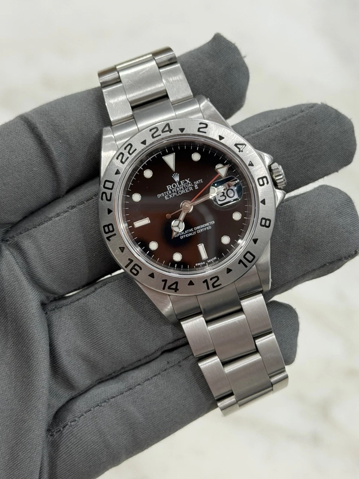 Rolex Explorer II Stainless Black Dial 40mm Auto Men’s Watch 16570