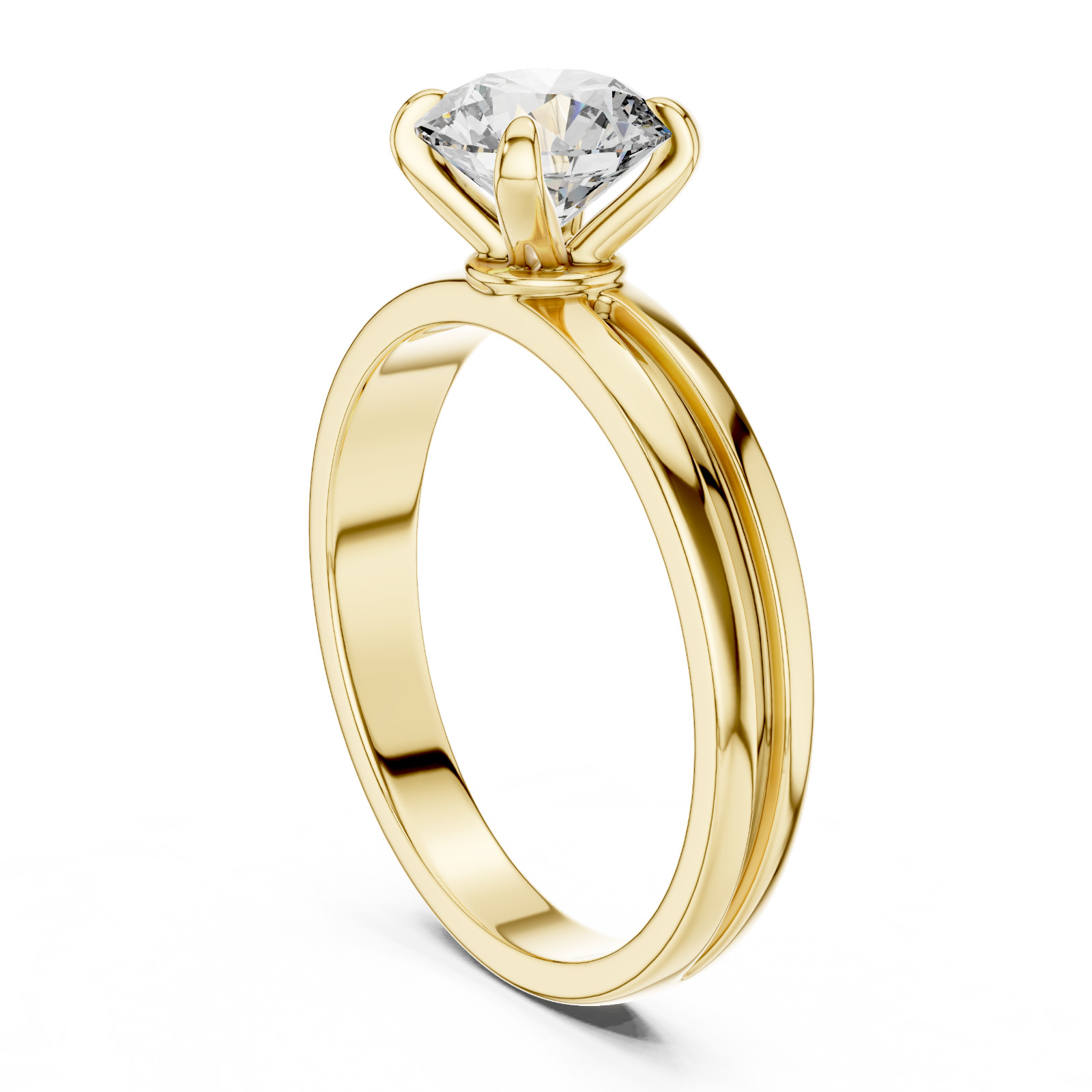1 Ct Lab Grown Diamond IGI Certified Engagement Wedding Gold Ring 14 K F VVS