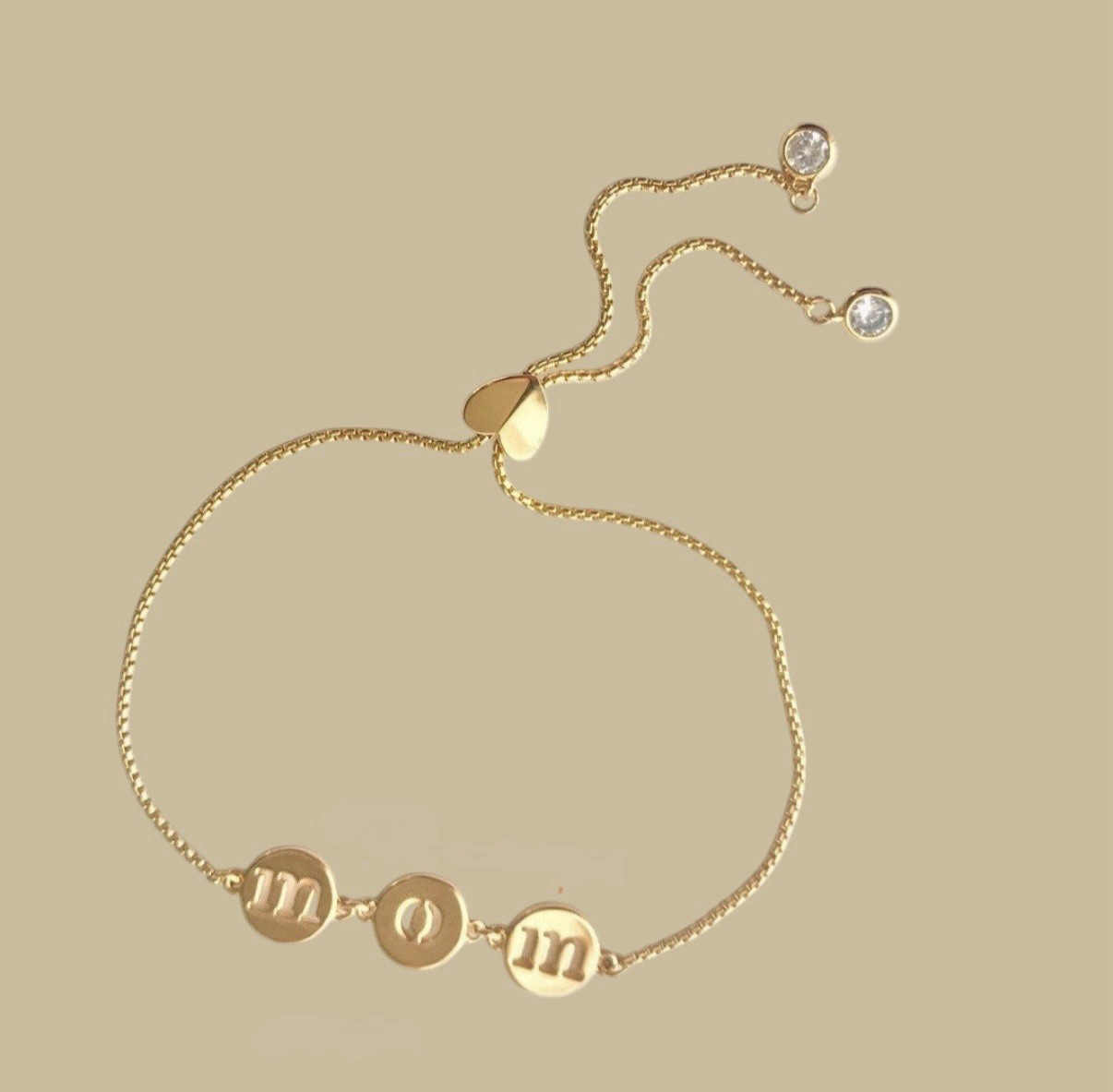 NEW Kate Spade 12K gold-plated metal MOM Slider Bracelet Mother’s Day