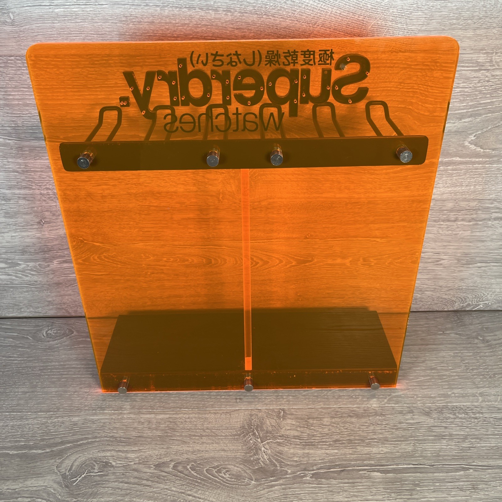 Superdry Watches Promotional Display Countertop Stand Promo Rare Shop Orange