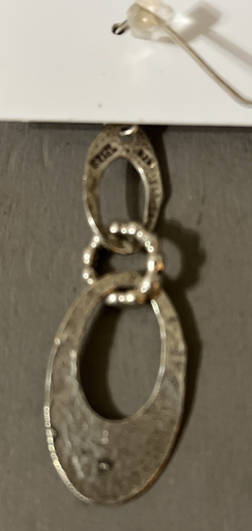 Noa Zuman Sterling Silver Textured Dangle Earrings NEW