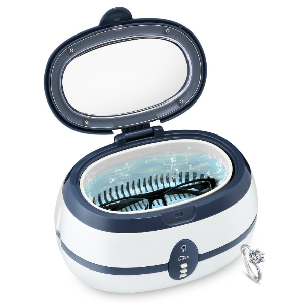 600ml Ultrasonic Cleaner Digital Timer Tank Jewelery Glasses Cleaning Machine