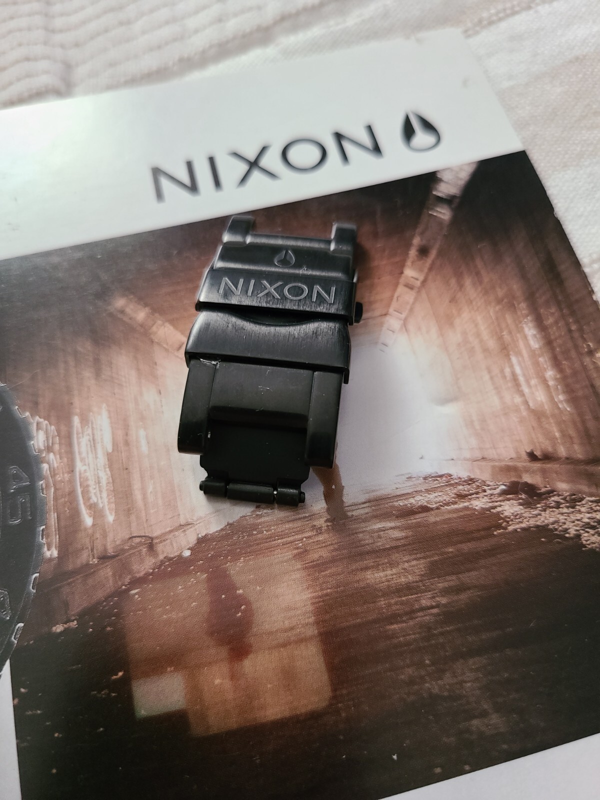 ♡Nixon The 42-20 black color Watch buckle deployment band clasp wristband.Used.