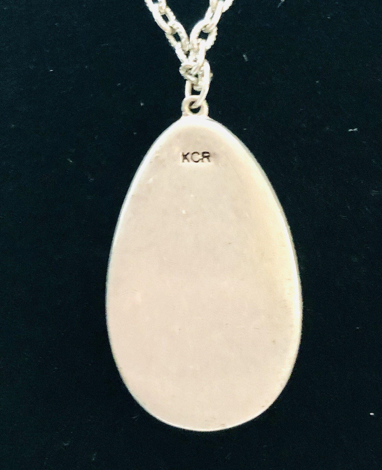 Mother of Pearl Pendant Necklace Signed Kenneth Cole KCR Ocean Beach Jewelry