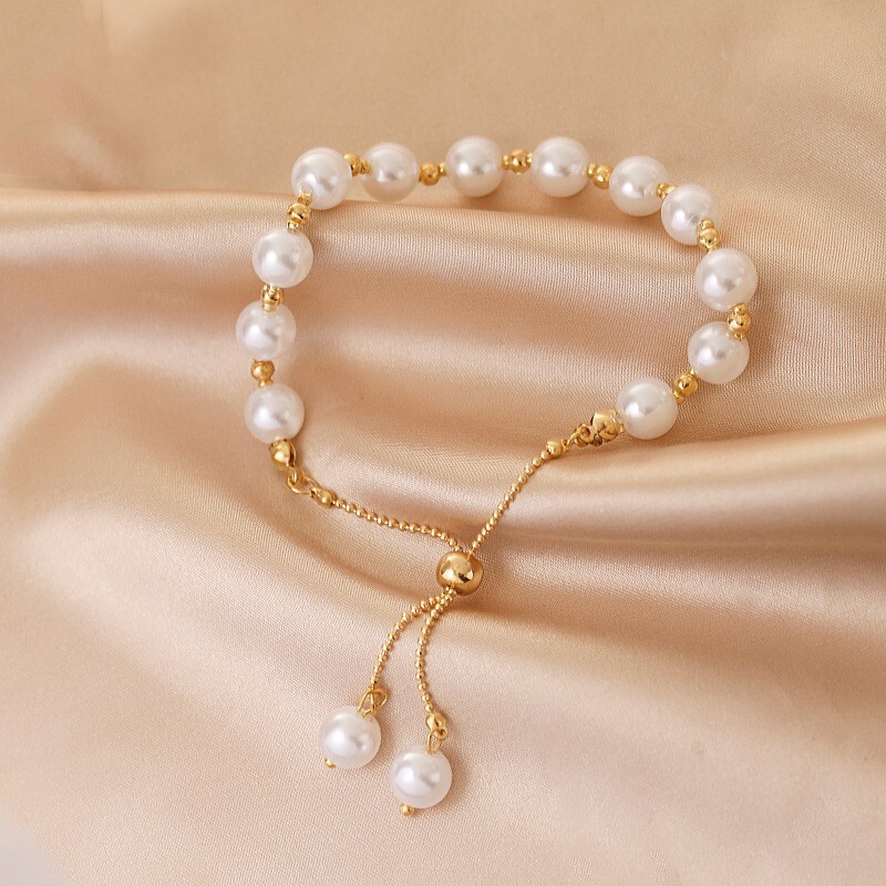 Classic Adjustable Slider Clasp Charm Bracelet Bead Women Girls Jewelry Gift UK