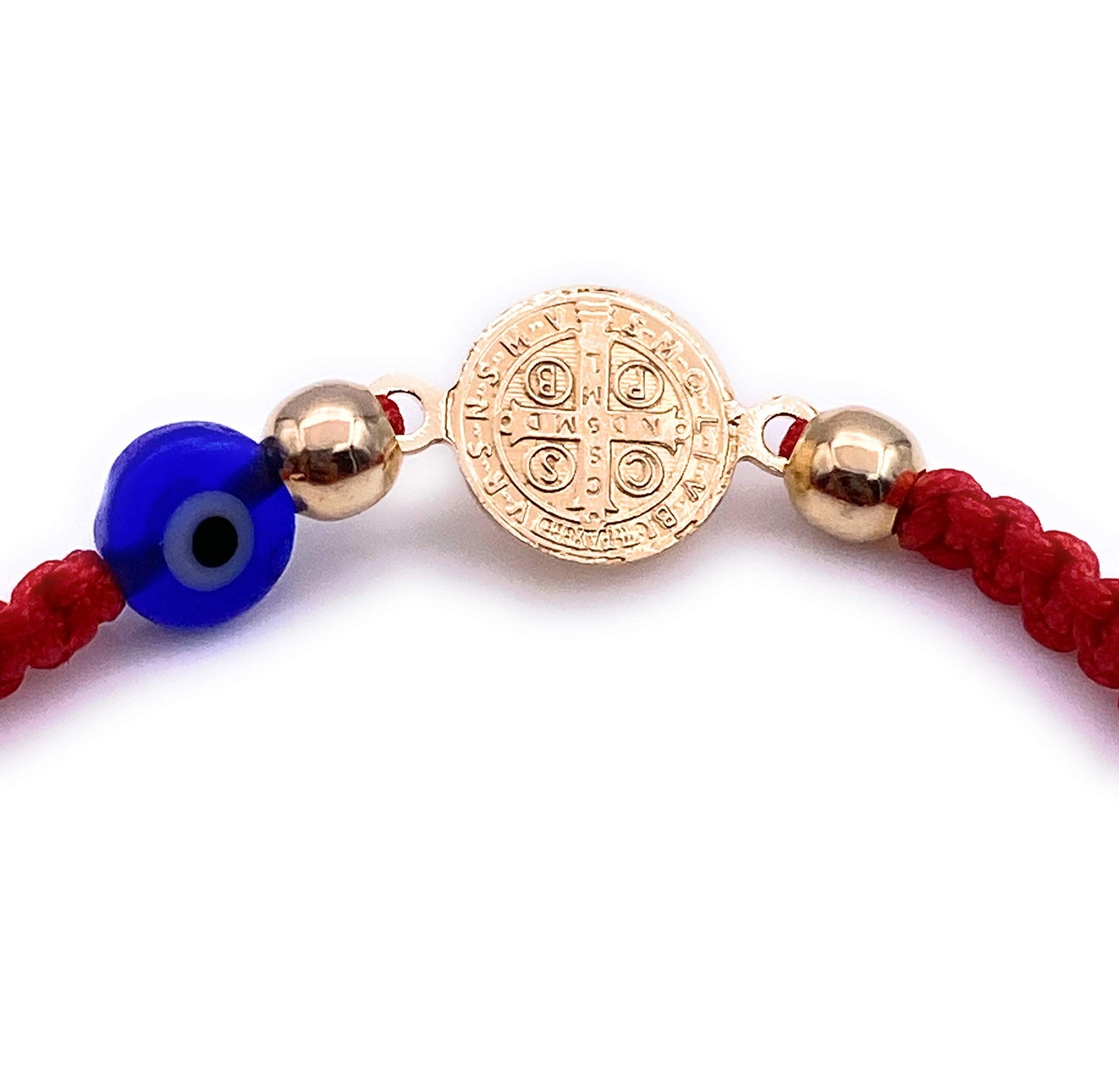 Saint Benedict Adjustable Red String Kabbalah Bracelet for all Ages Women Pro…