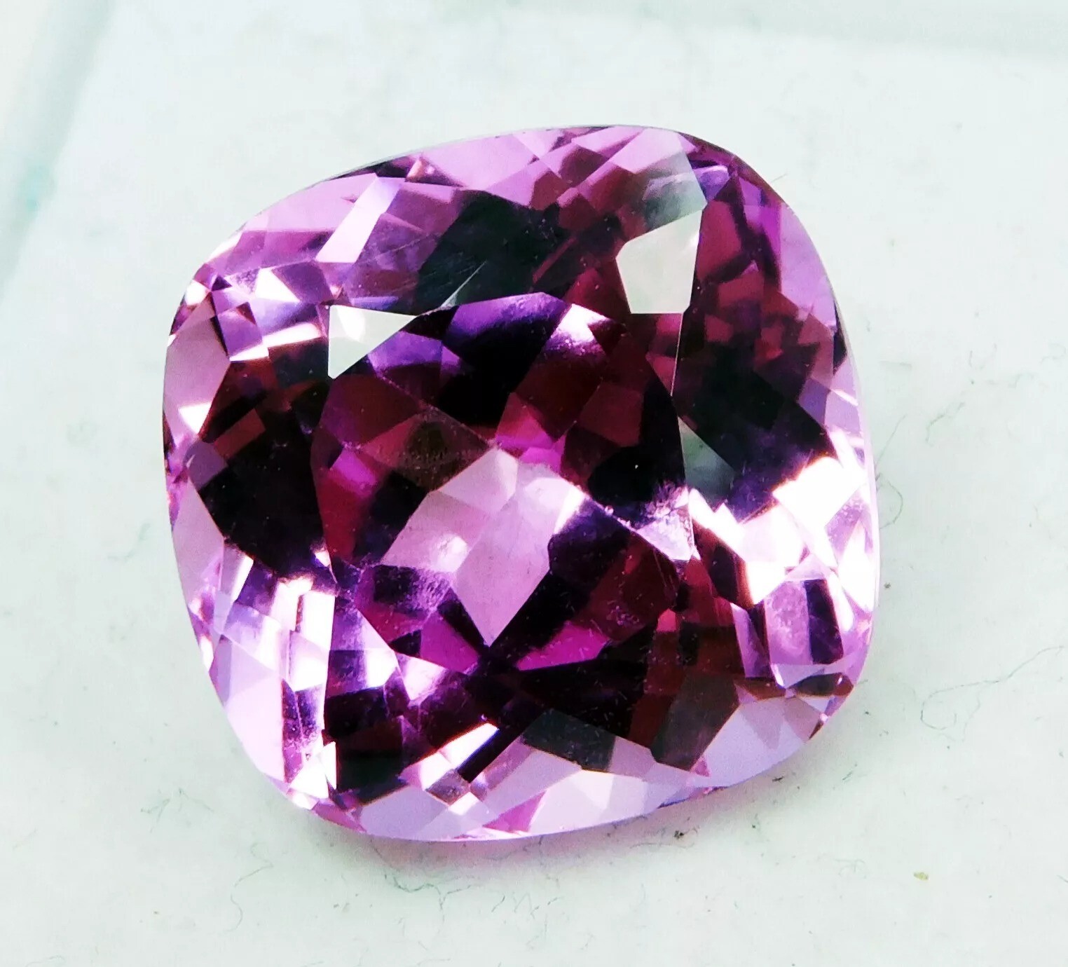 Gorgeous Natural Pink Kunzite EGL Certified 10-12 Ct Radiant Cut Loose Gemstone